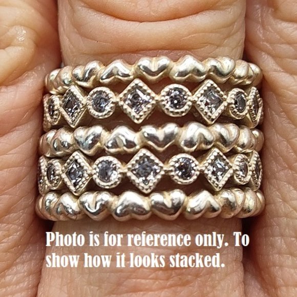 Retired Pandora Forever Love sterling silver ring - Picture 4 of 4